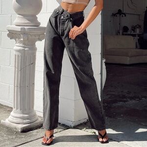 Princess Polly Holly Asymmetrical Straight Leg Jean